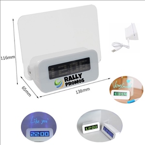LED Acrylic Message Board with Alarm Clock & Display Modes